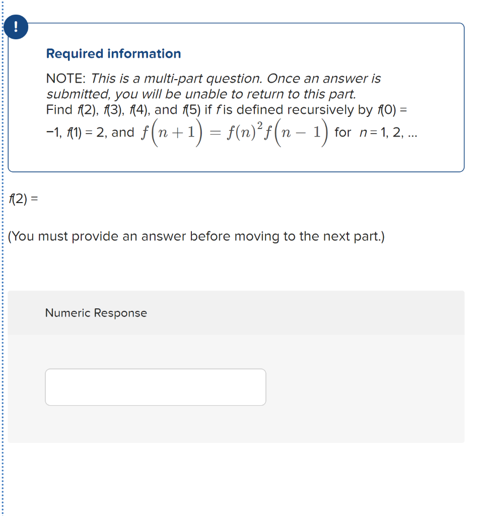 Solved Required information NOTE This is a multipart