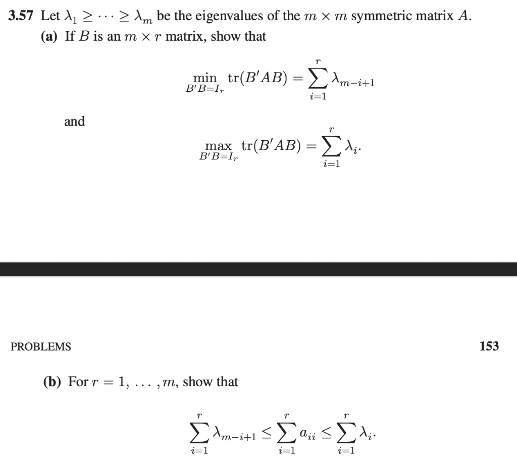 Solved Matrix Theory question. Any help is appreciated. For | Chegg.com