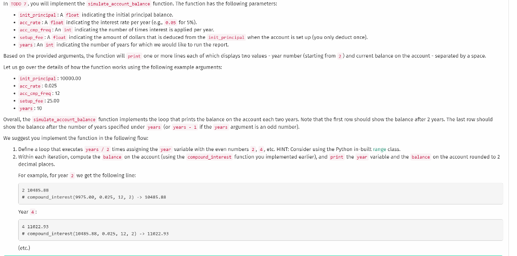 Solved In TODO 7 , you will implement the | Chegg.com