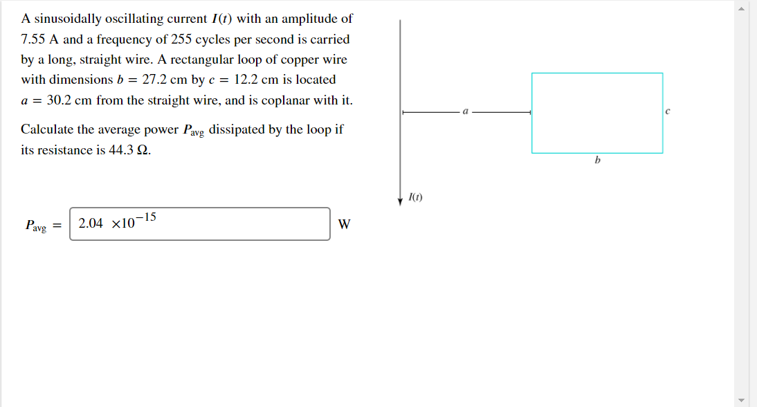 Solved A sinusoidally oscillating current I(t) with an | Chegg.com