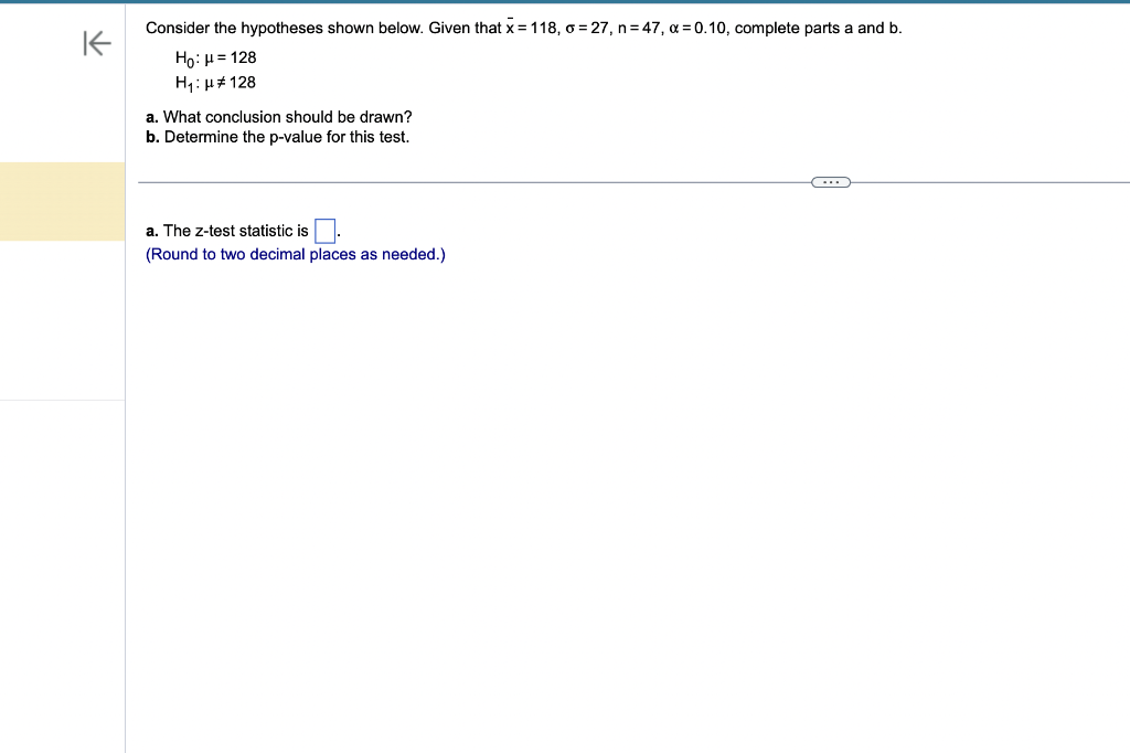 Solved Consider The Hypotheses Shown Below. Given That | Chegg.com