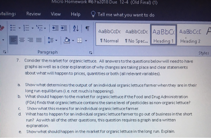 Solved Micro Homework # 6 Fa2018 Due 12-4 (Old Final) (1) | Chegg.com