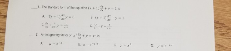 write the equation in standard form y 1 2 x 3