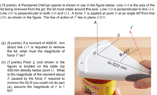 15 points) A Pampered Chef jar opener is shown in