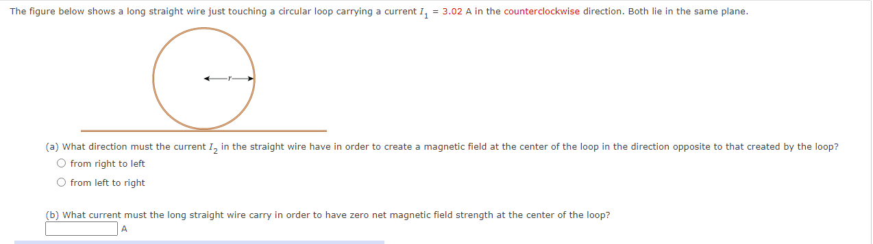 Solved The figure below shows a long straight wire just | Chegg.com