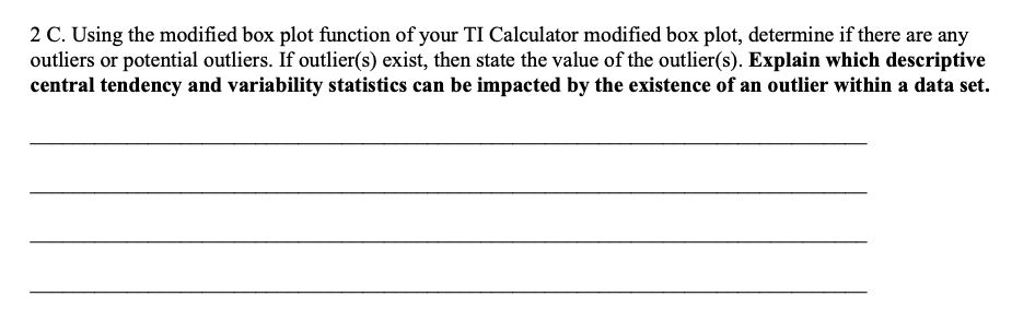 Solved 2 A Construct A Box Whisker Plot Below For The Chegg Com   Php66ixOo