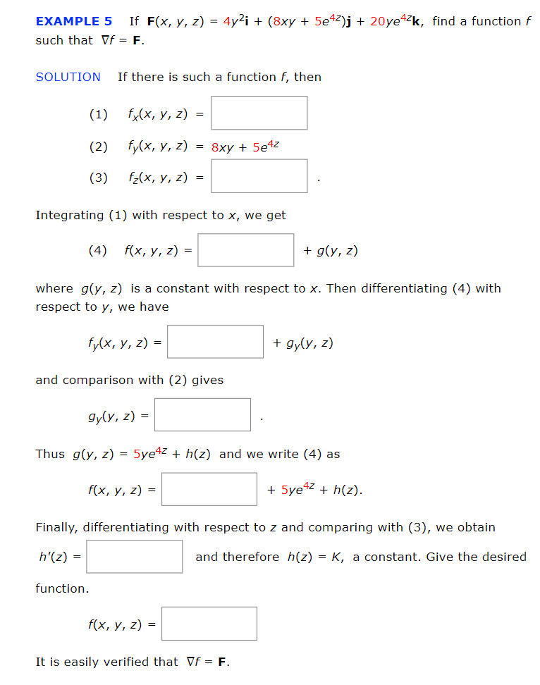 Solved Example 5 If F X Y Z 4y2i 8xy 5e43 J 2 Chegg Com