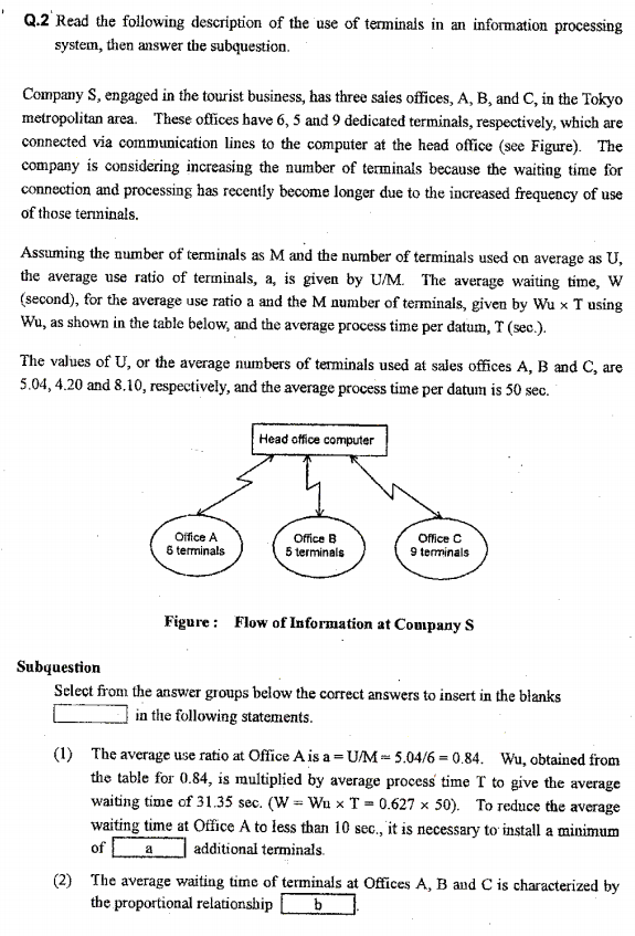 Solved Q.2 Read the following description of the use of | Chegg.com