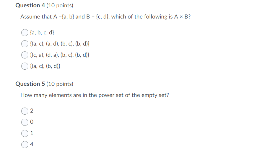 Solved Question 4 (10 Points) Assume That A ={a, B} And B = | Chegg.com