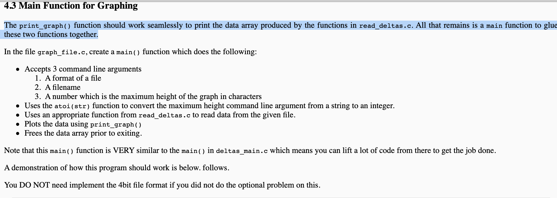 github - foo123 : simple chart and function graph... Solved 4.3 Main Function for Graphing The print_graph () | Chegg.com
