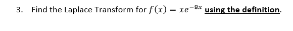 laplace transform of xe x