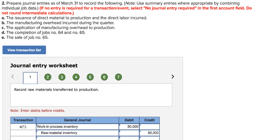 Solved 2. Prepare journal entries as of March 31 to record