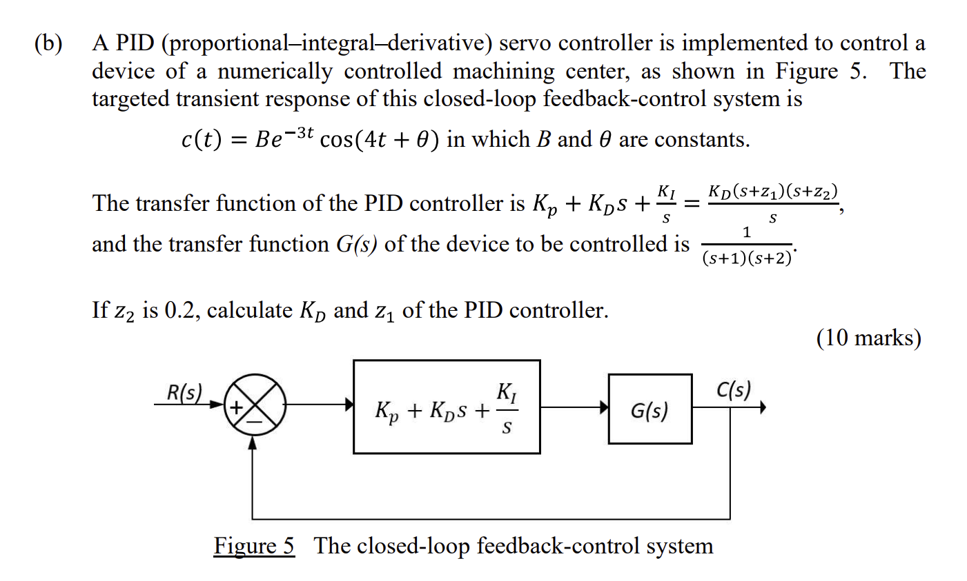 Solved A PID (proportional-integral derivative) servo | Chegg.com