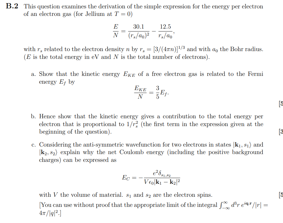 Solved .2 This question examines the derivation of the | Chegg.com