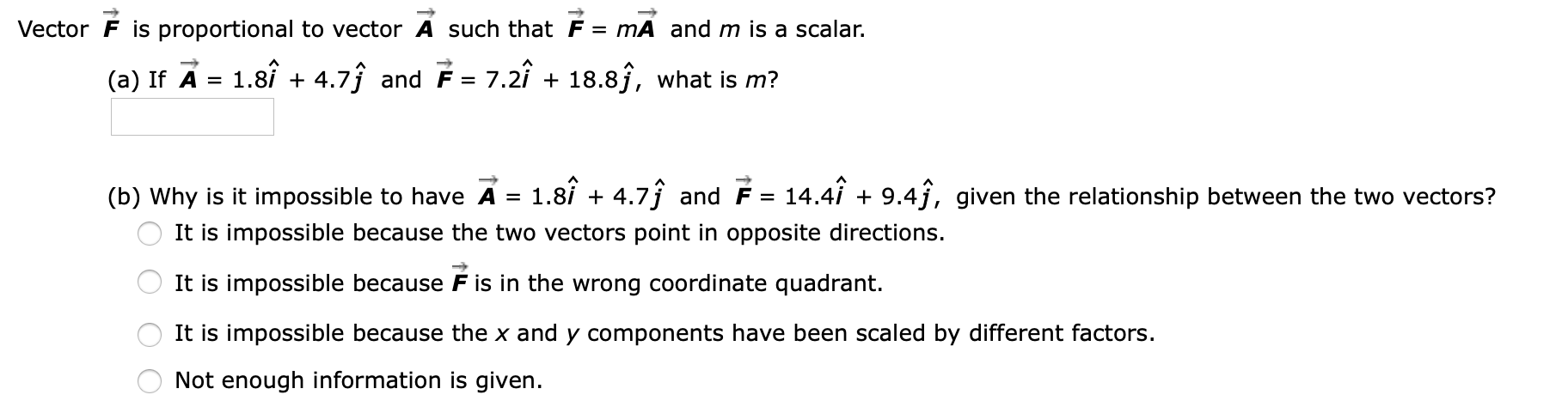 Solved Vector F Is Proportional To Vector A Such That F Chegg Com Solved Vector F Is Proportional To Vector A Such That F Chegg Com