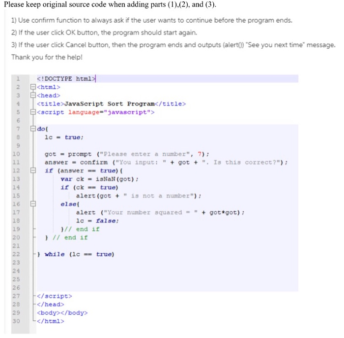 Solved Please keep original source code when adding parts | Chegg.com