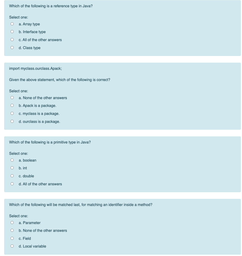 solved-which-of-the-following-is-a-reference-type-in-java-chegg