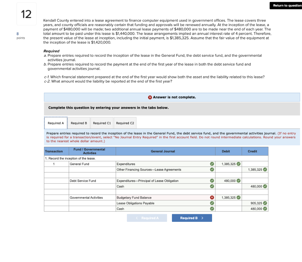 Kendall County entered into a lease agreement to