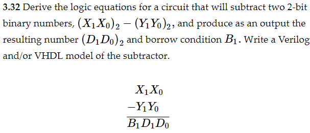 Solved 3.32 Derive the logic equations for a circuit that | Chegg.com
