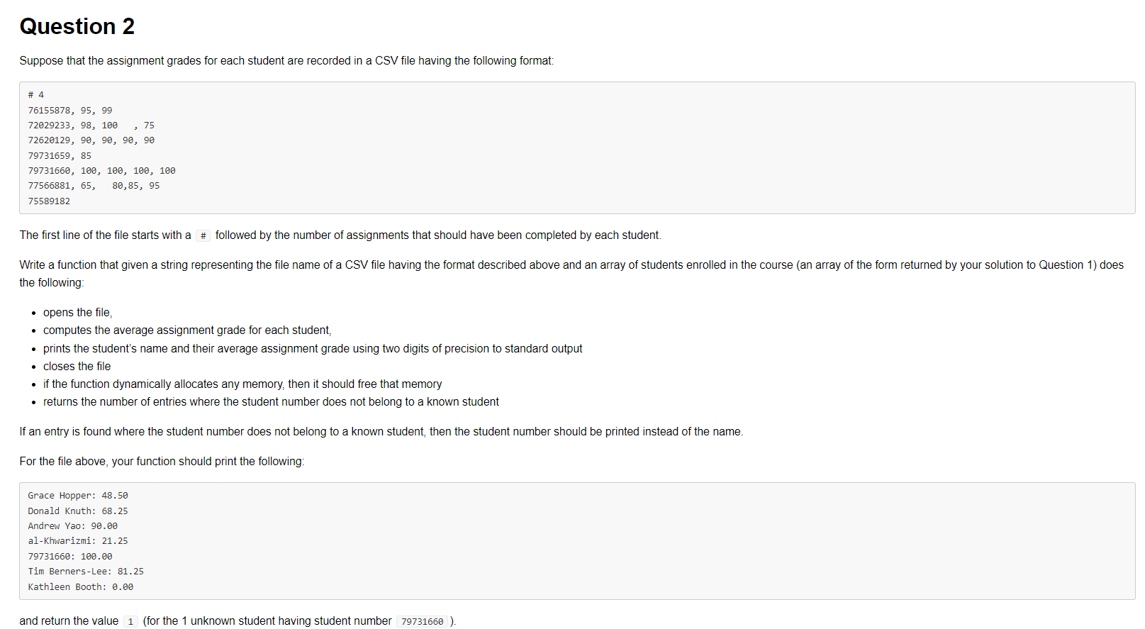 Solved Submit your .c file or files, and header files if | Chegg.com