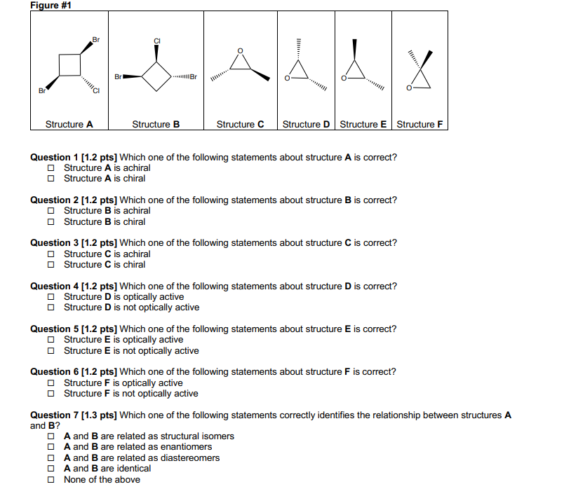 Solved Figure #1 Br Cl Br Br Cl Structure A Structure B | Chegg.com