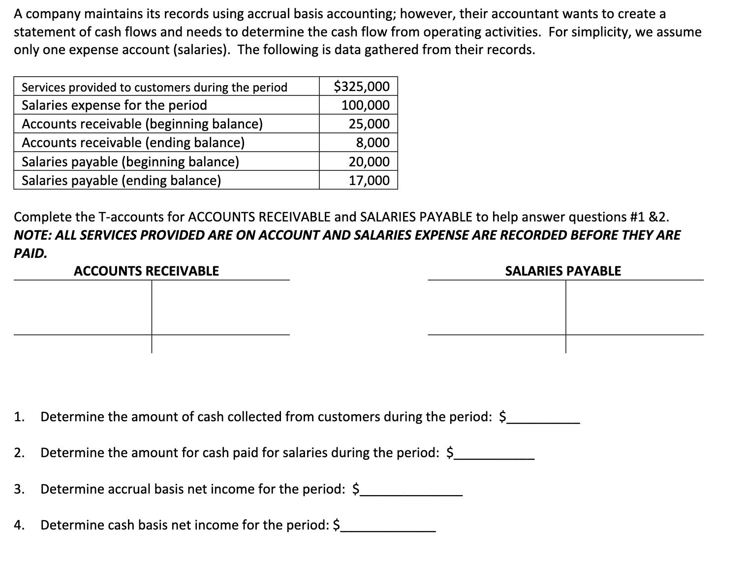 Solved A company maintains its records using accrual basis | Chegg.com