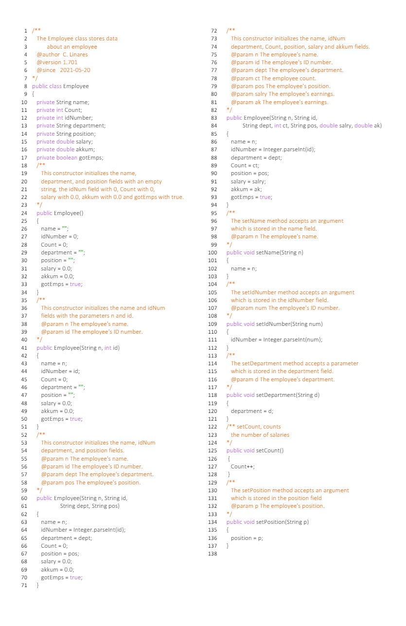 Solved Eliminate the setAkkum(), setCount(), getCount(), | Chegg.com