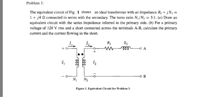 Solved Problem 3: The equivalent circuit of Fig. 1 shows an | Chegg.com