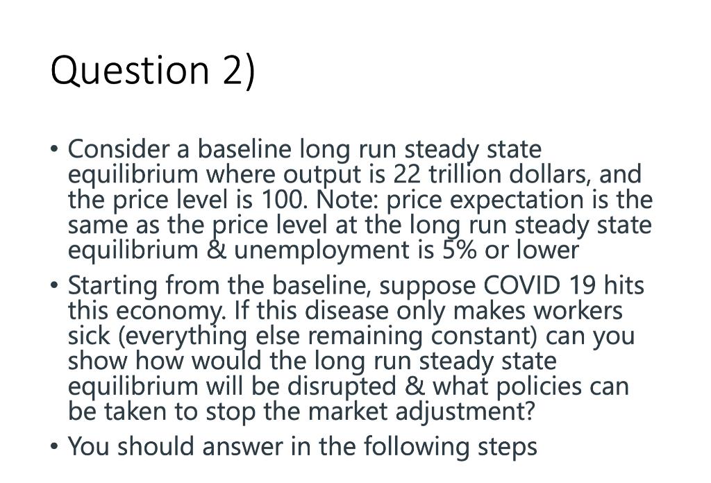 Solved - Consider a baseline long run steady state | Chegg.com