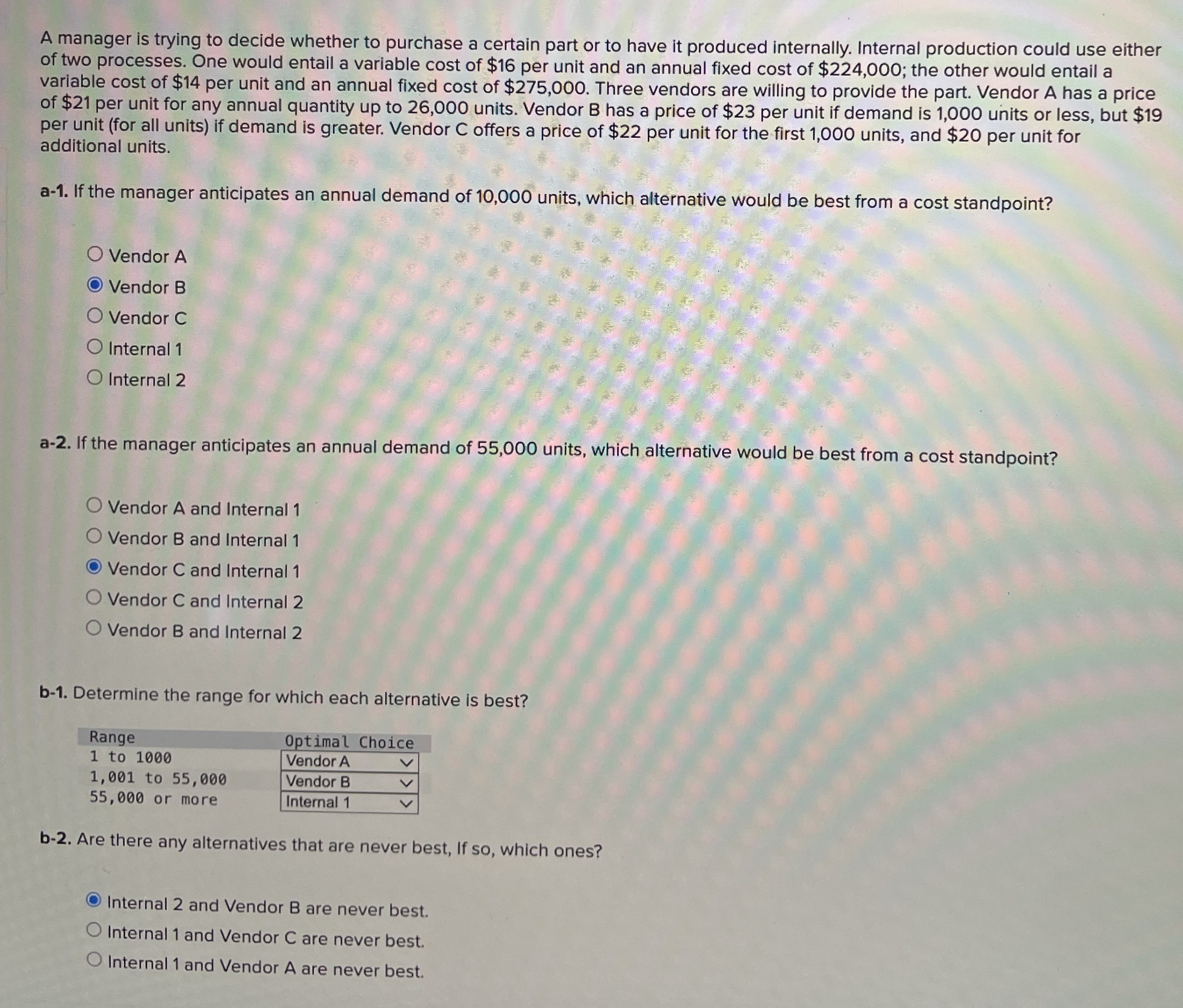 Solved A manager is trying to decide whether to purchase a | Chegg.com