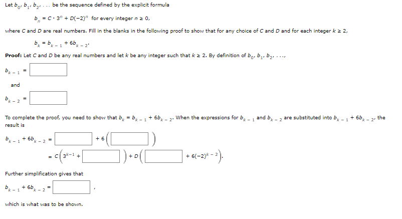 Solved 1' Let b, bb, be the sequence defined by the explicit | Chegg.com