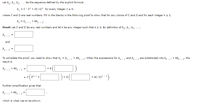 Solved 1' Let B, Bb, Be The Sequence Defined By The Explicit | Chegg.com