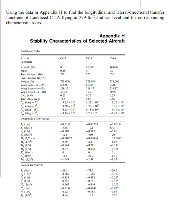 Using the data in Appendix H to find the longitudinal | Chegg.com