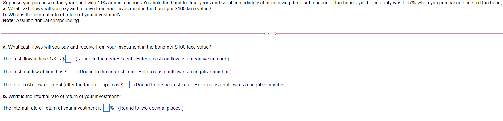 Solved Suppose You Purchase A Ten-year Bond With 11% Annual | Chegg.com