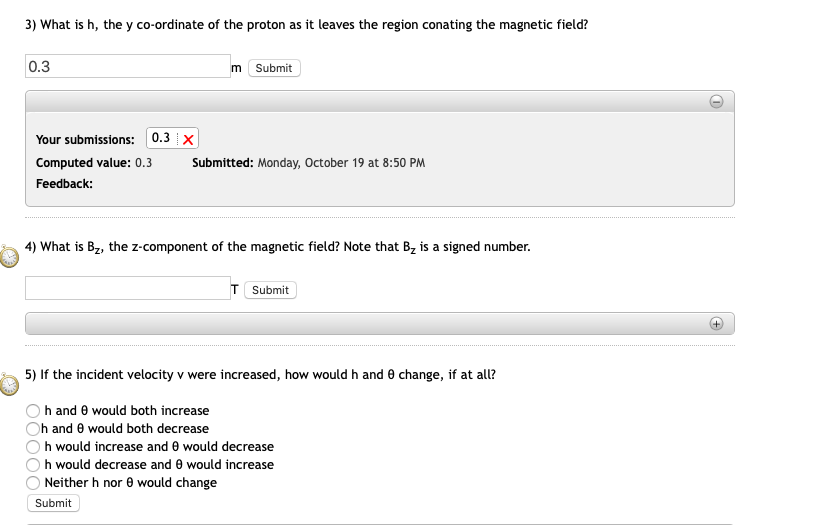 Solved Motion in a Magnetic Field 2 3456 A proton (q = 1.6 X | Chegg.com