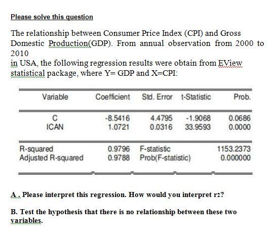 Solved Please solve this question The relationship between | Chegg.com