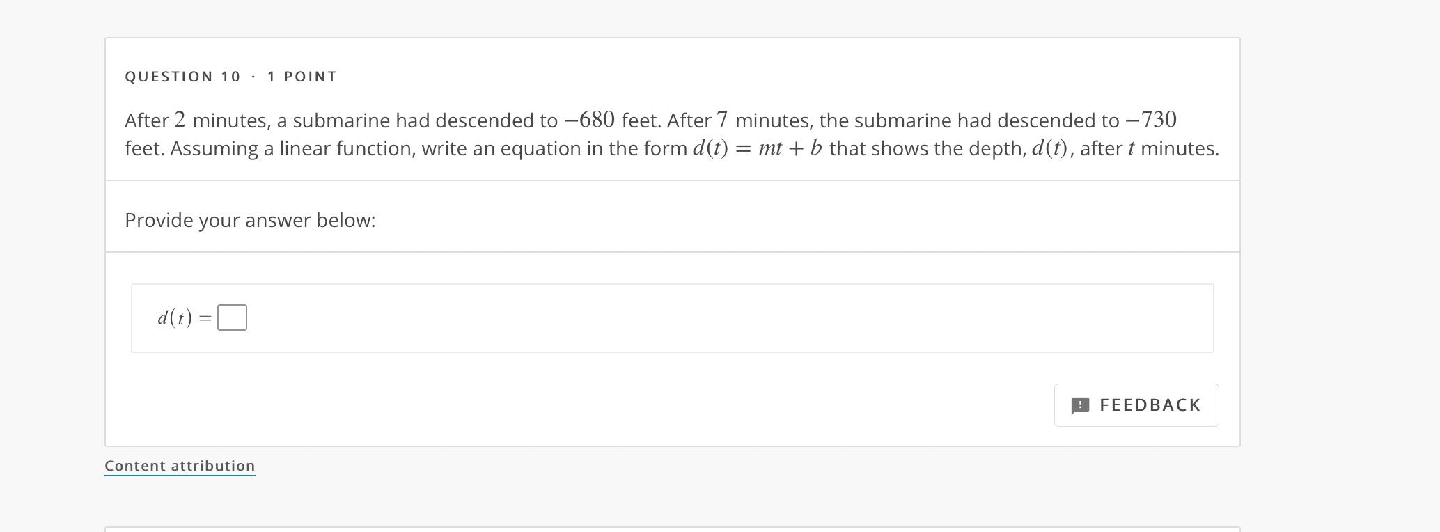Solved After 2 minutes, a submarine had descended to −680
