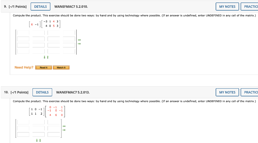 Solved Compute the product. This exercise should be done two | Chegg.com