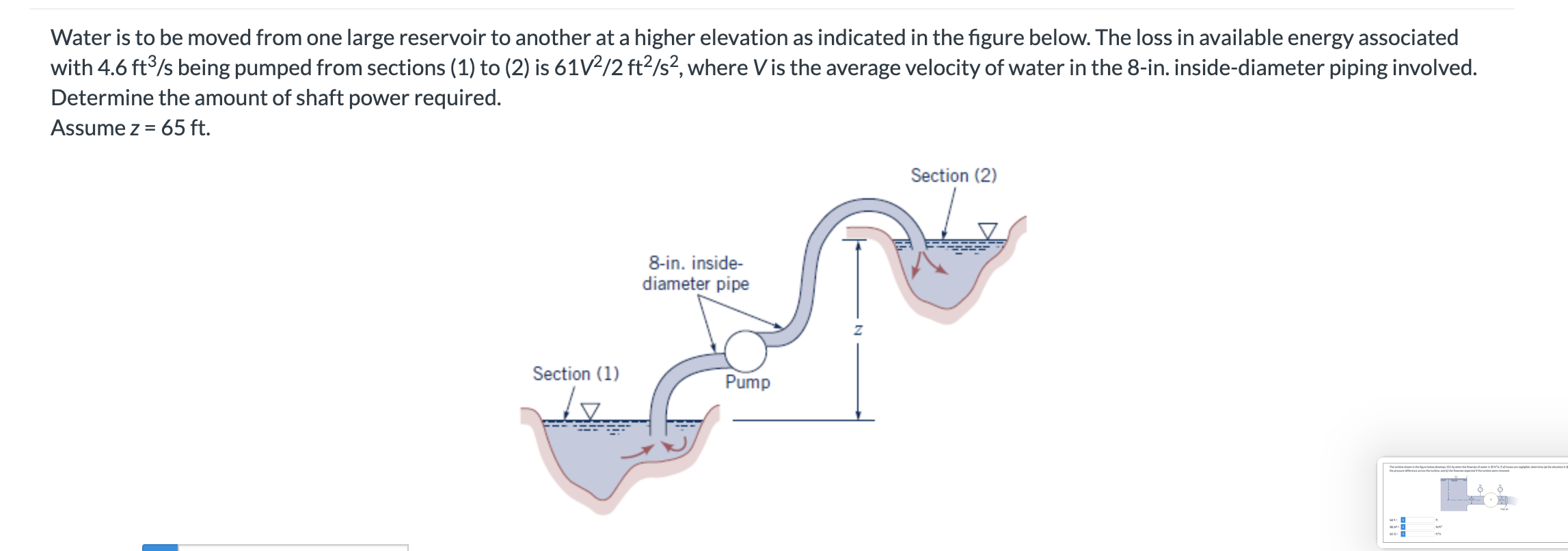 Solved Water is to be moved from one large reservoir to | Chegg.com