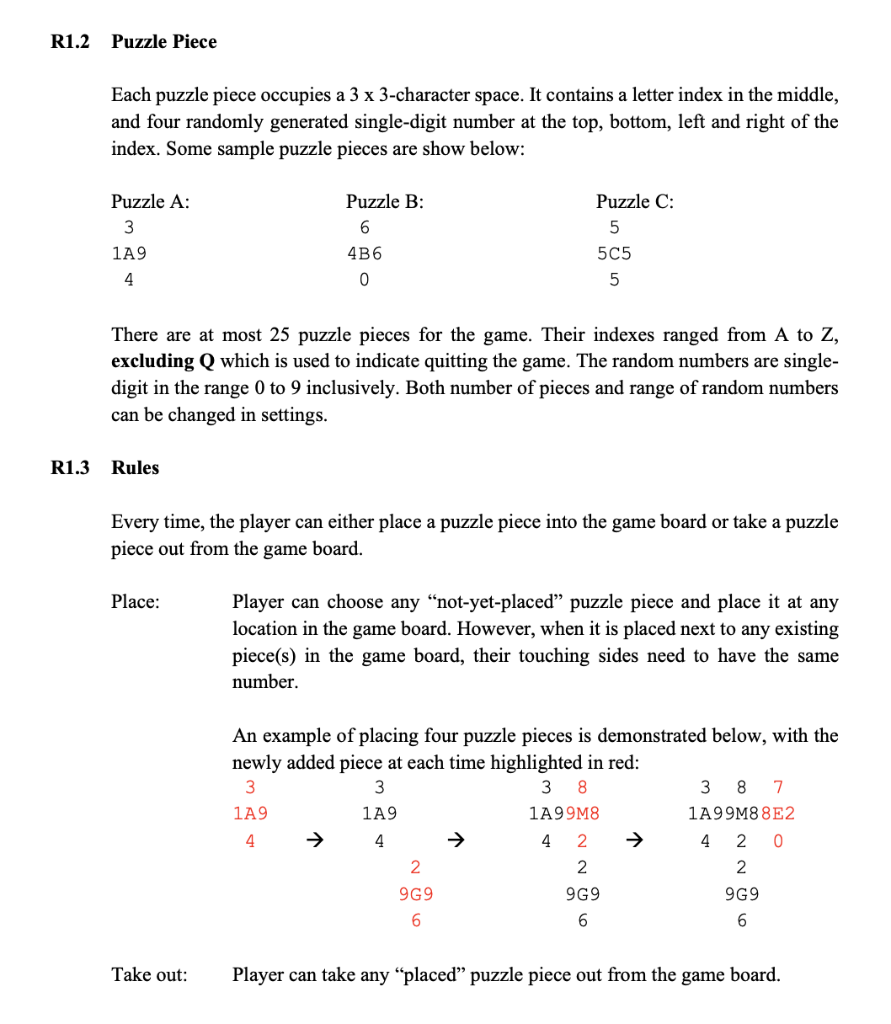 Solved R1 [1] Start Game When the user inputs 1 in the Main | Chegg.com