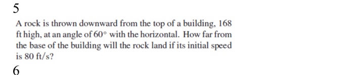 Solved A rock is thrown downward from the top of a building, | Chegg.com
