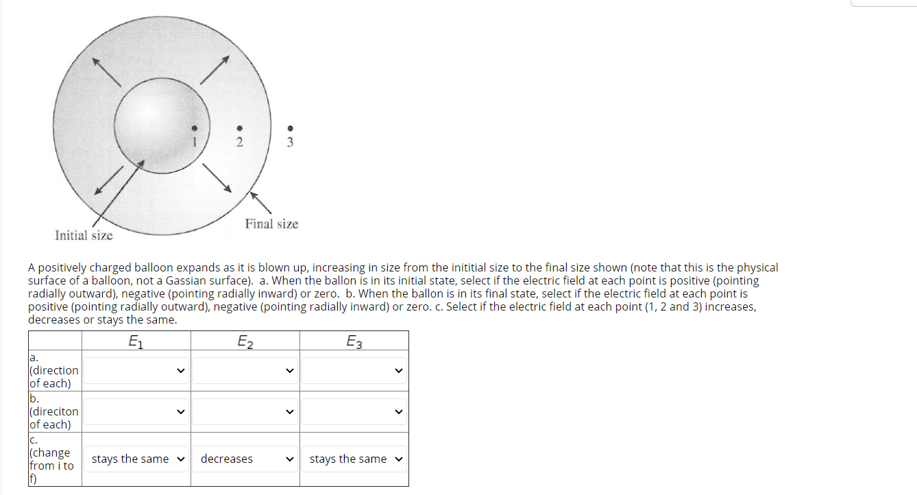 Solved 3 Final size Initial size A positively charged | Chegg.com