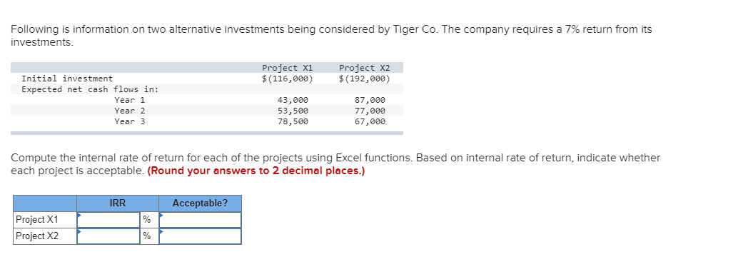 Solved Following Is Information On Two Alternative 