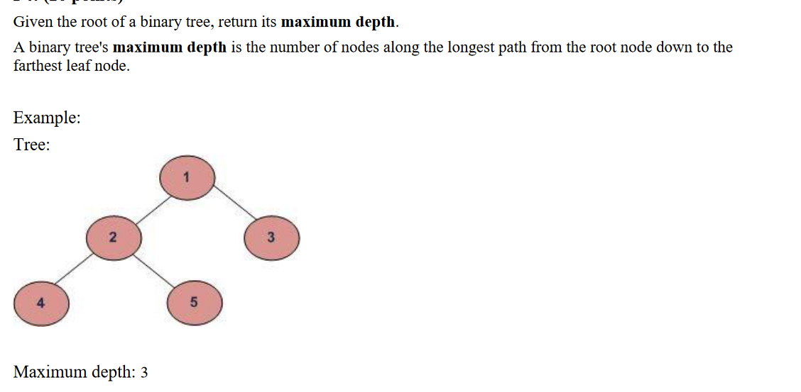 Solved Given the root of a binary tree, return its maximum | Chegg.com