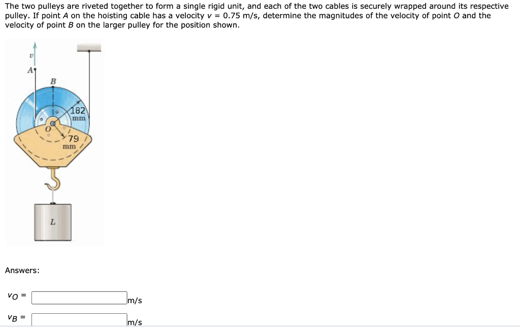 Solved The two pulleys are riveted together to form a single
