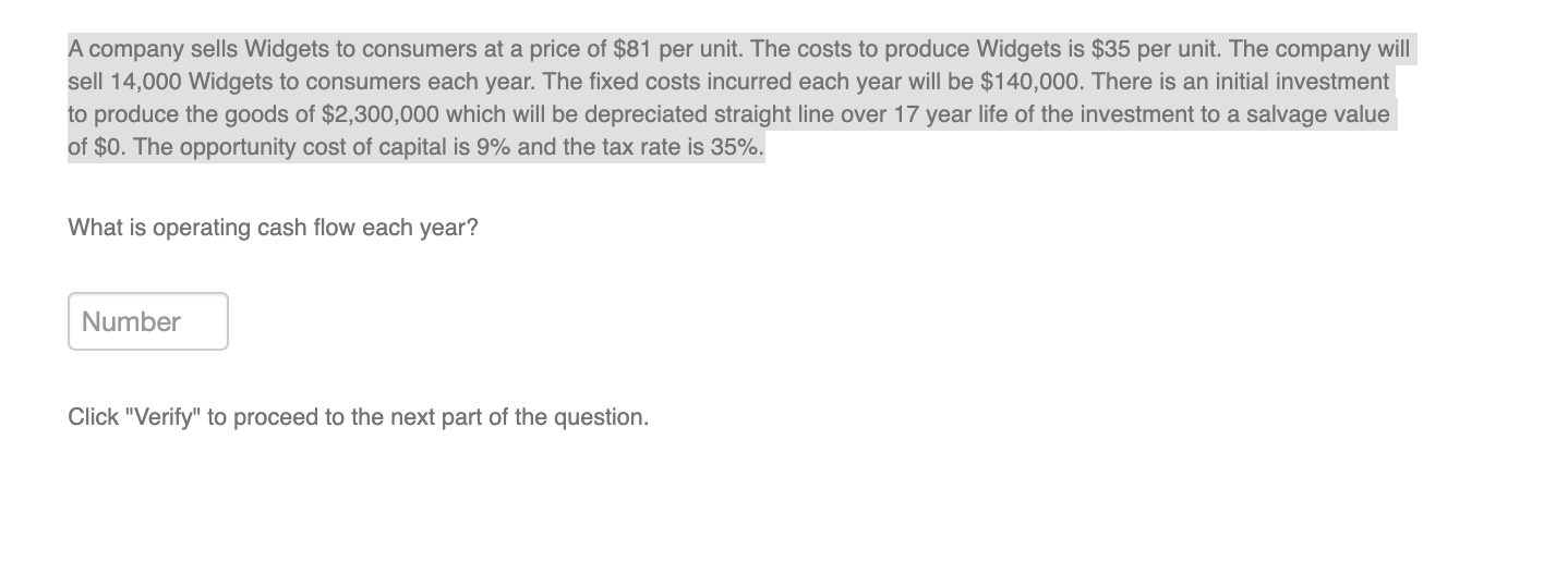 Solved A company sells Widgets to consumers at a price of | Chegg.com
