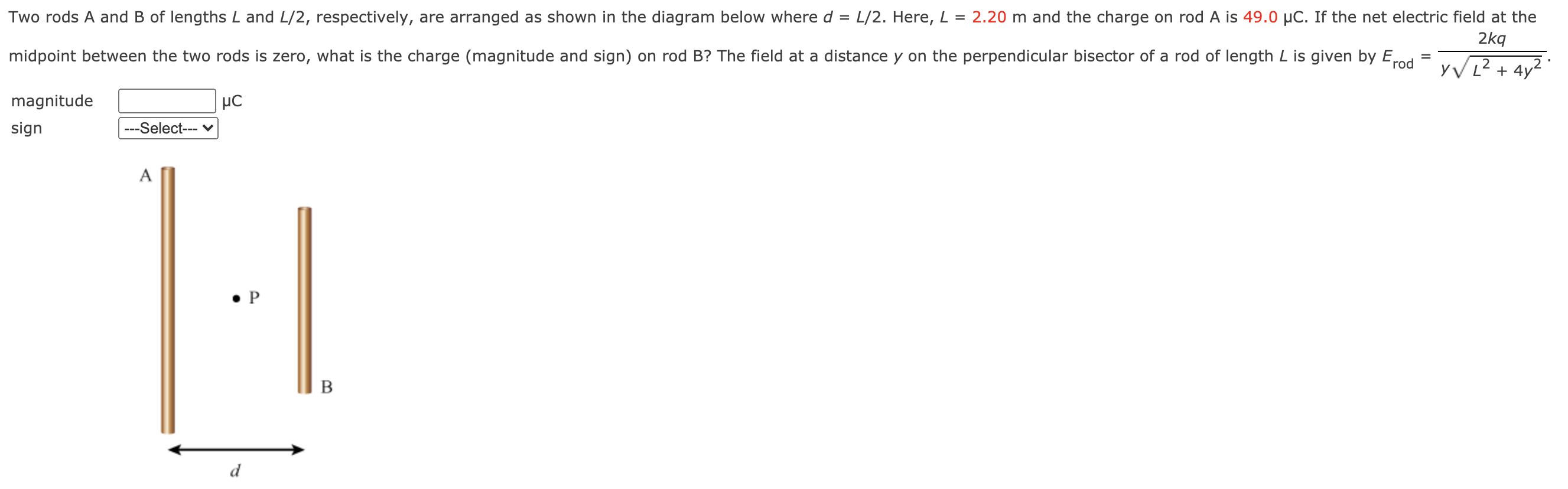 Solved Two Rods A And B Of Lengths L And L/2, Respectively, | Chegg.com