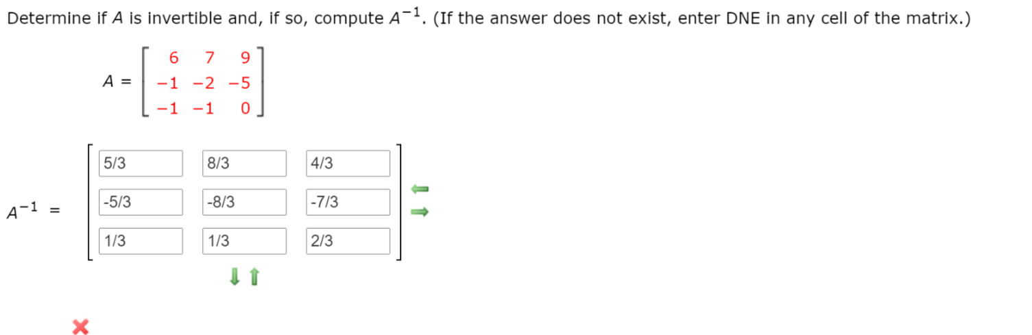 Solved Determine if A is invertible and, if so, compute A-1. | Chegg.com