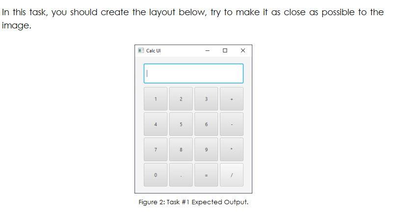 Solved In this task, you should create the layout below, try | Chegg.com