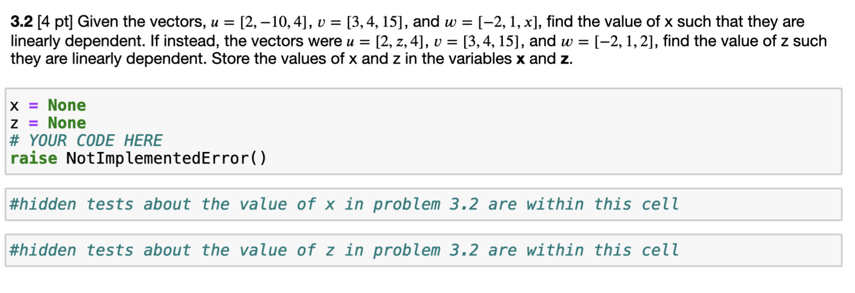 Solved Use Python And Numpy To Answer Questions About Linear | Chegg.com